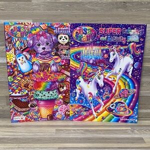 Lisa Frank stickers Colorful Puppy and Unicorn Activity Books